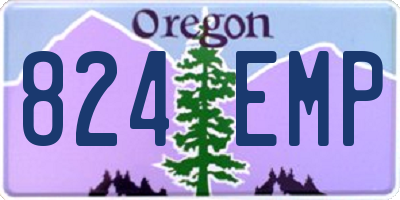OR license plate 824EMP