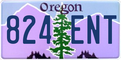 OR license plate 824ENT