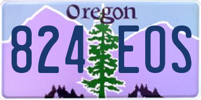 OR license plate 824EOS