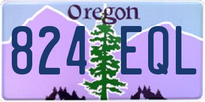 OR license plate 824EQL