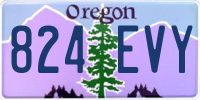 OR license plate 824EVY