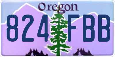 OR license plate 824FBB