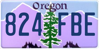 OR license plate 824FBE