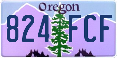 OR license plate 824FCF