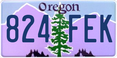 OR license plate 824FEK