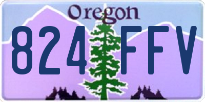 OR license plate 824FFV