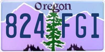 OR license plate 824FGI