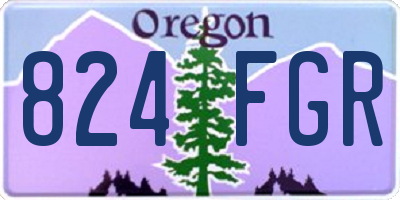 OR license plate 824FGR