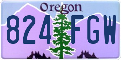 OR license plate 824FGW