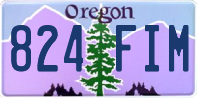 OR license plate 824FIM