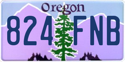 OR license plate 824FNB