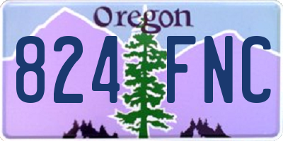 OR license plate 824FNC