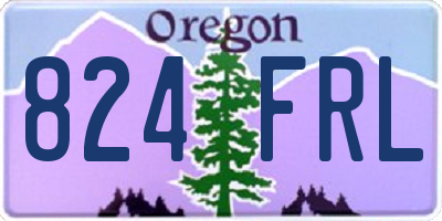 OR license plate 824FRL