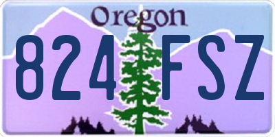 OR license plate 824FSZ