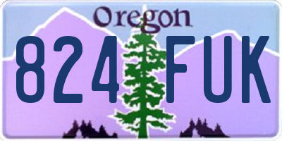 OR license plate 824FUK