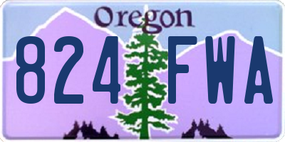 OR license plate 824FWA