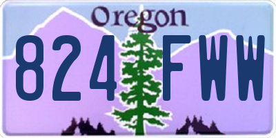OR license plate 824FWW