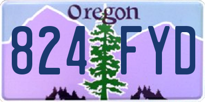 OR license plate 824FYD