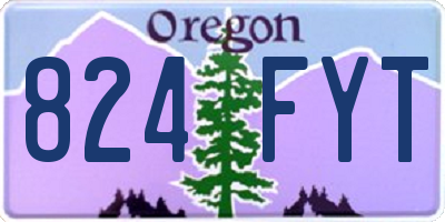 OR license plate 824FYT
