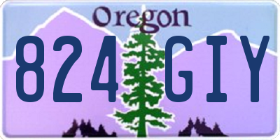OR license plate 824GIY