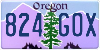 OR license plate 824GOX