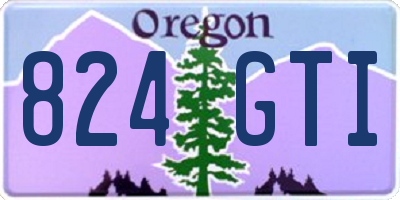 OR license plate 824GTI