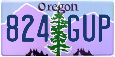 OR license plate 824GUP