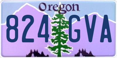 OR license plate 824GVA