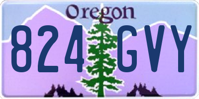 OR license plate 824GVY
