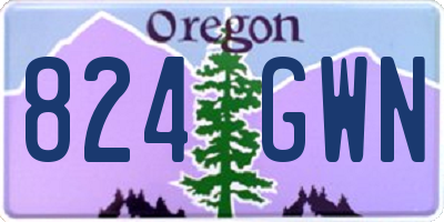 OR license plate 824GWN
