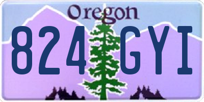 OR license plate 824GYI