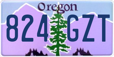 OR license plate 824GZT