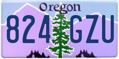 OR license plate 824GZU