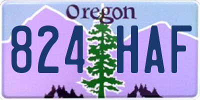 OR license plate 824HAF