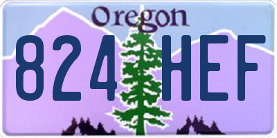 OR license plate 824HEF