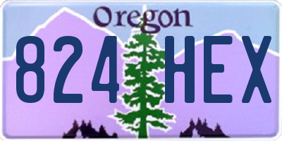 OR license plate 824HEX