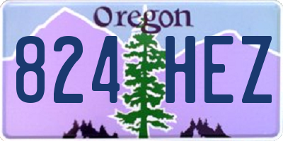 OR license plate 824HEZ