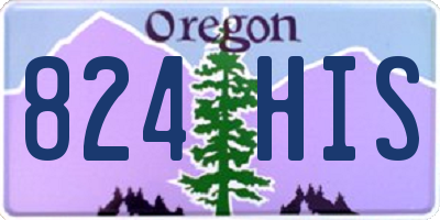 OR license plate 824HIS