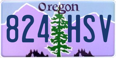 OR license plate 824HSV
