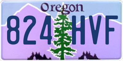 OR license plate 824HVF