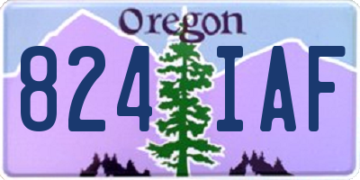 OR license plate 824IAF