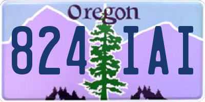 OR license plate 824IAI