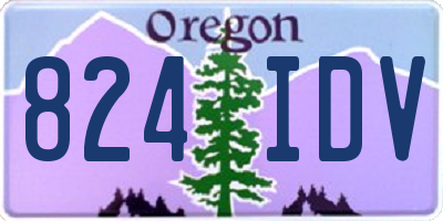 OR license plate 824IDV