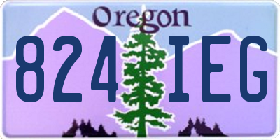 OR license plate 824IEG