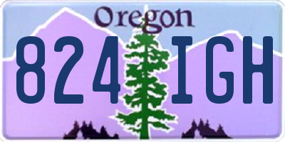 OR license plate 824IGH