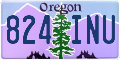 OR license plate 824INU
