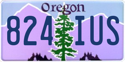 OR license plate 824IUS