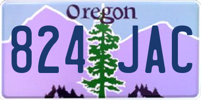 OR license plate 824JAC
