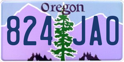 OR license plate 824JAO