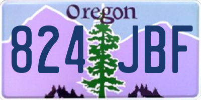 OR license plate 824JBF